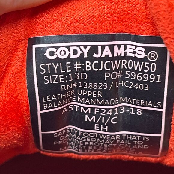 Cody James Wallabee Moc Toe Work Boots Shoes Wateproof Safety Toe Brown Sz 13 D main image 4